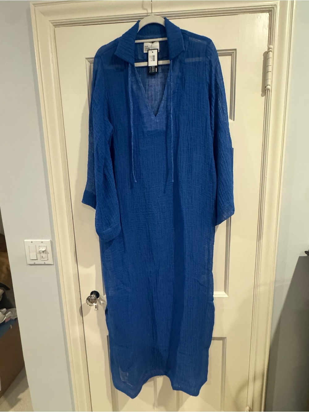 Lisa Marie Fernandez Royal Blue Textured Cover Up
